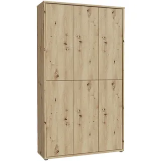 Forte Alice Springs Schuhschrank 109,2 x 34,9 x 191,9 cm Beige/Grau