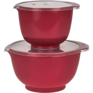 Rosti Rührschüssel Set 2tlg. mit Deckel, Margrethe Rot (red) 1,5+3,0L
