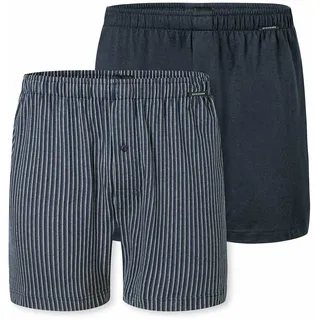 SCHIESSER Jerseyboxer gestreift blau S 2er Pack