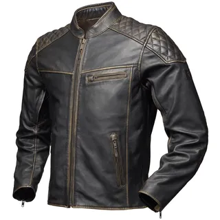 Modeka Phinix Motorrad Lederjacke, dunkelbraun, L