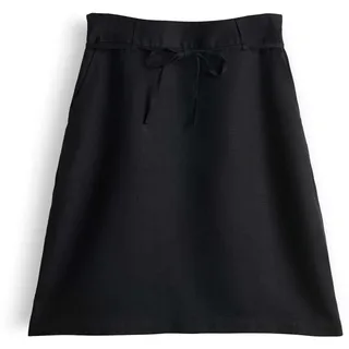 OPUS Damen Minirock | Bleistiftrock aus reinem Leinen Black, 38 - 38