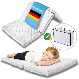 Reisebett-Matratzen COZY Faltmatratze zum Campen Reisebettmatratze, ALAVYA Home Kids, 6 cm hoch, für Baby und Kinder Gästematratze Klappmatratze weiß 60 cm x 120 cm x 6 cm