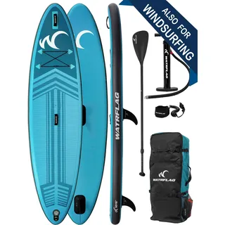 Aufblasbares SUP-Windsurf Board Jibe 10'6"- Premium Qualität-320 cm- Komplettset grün 320 CM