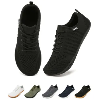 Merdoo Barfuss Schuhe Damen Barfußschuhe Herren Barfuß Sneaker Barefoot Squat Shoes Deadlift Schuhe Minimalistische Walkingschuhe Turnschuhe Schwarz 37 - 37 EU