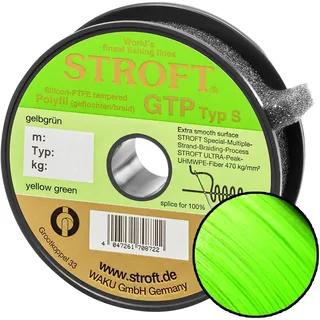 WAKU Schnur STROFT GTP Typ S Geflochtene 100m Gelbgrün S7-0,300mm-20kg