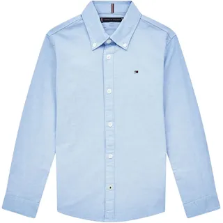 Tommy Hilfiger Jungen Hemd Oxford mit Stretch, Blau (Calm Blue), 7 Jahre
