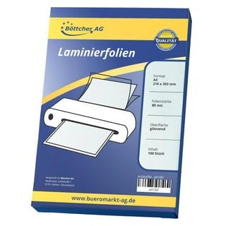 kompatible Ware Laminierfolien glänzend für A4 80 micron