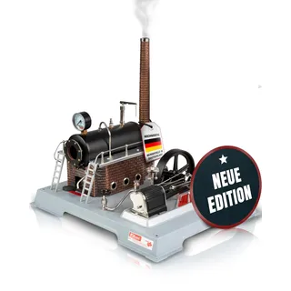 Wilesco Dampfmaschine D20-500 cm3 Kessel, Dampfmaschine Bausatz mit Echte Dampfpfeife, Wasserablasshahn, Trockenbrennstoff Heizung - Leistungsstarke Dampfmaschinen-Modellbausätze 350 x 290 x 320 mm