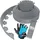aus Kunststoff 3000 x 5 cm hellgrau