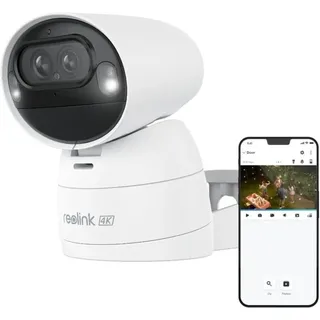 4k 8mp Akku 2,4/5ghz Wlan Überwachungskamera Aussen, Pan, Tilt & 6x Hybrid-zoom, Dual-ansicht Mit Auto Tracking, Farbnachtsicht, Intelligente Erkennung - Reolink