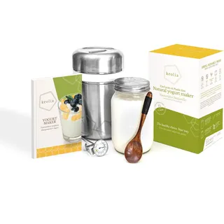 Joghurtbereiter ohne Strom Joghurt Starter-Set aus Edelstahlbehälter Einmachg...