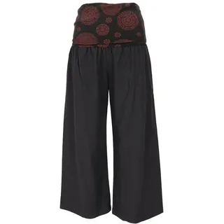 Guru-Shop Relaxhose Weite Marlenehose, Wellnesshose, Yogahose, Boho.. alternative Bekleidung schwarz L