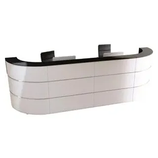 Kerkmann Empfangstheke Cento 7 für 2 Personen, weiß, anthrazit 360,0 x 80,0 x 110,0 cm