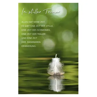 BSB Grußkarten Trauer - plastikfreie Verpackung - Glückwunschkarte im Format 11,5