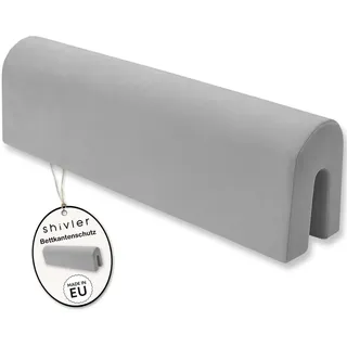 shivler Bettkantenschutz für Kinderbetten Kissen für bettumrandung Rausfallschutz Abdeckung Kantenschutz für Babybett (Grau, 90cm)