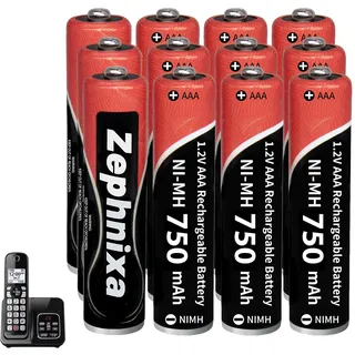 12 Stück 1.2V 750mAh NI-MH AAA Akku für Gigaset Panosonic Schnurlos Telefon