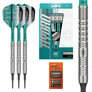 Target Darts Hydro-Softdarts Dartpfeil-Set (Barrel 12), 18 g | 90-%-Tungsten-Dartpfeile, Pro Ultra No. 6-Flights, Pro Grip Tag-Schäfte, Pixel-Points | Profi-Dartpfeil-Sets