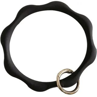 HVO HOV67 Bambus Armband Silikon Lanyard Schlüsselanhänger Handschlaufe universeller Hüllen Anhänger wasserdichtes Handy Zubehör (Schwarz)