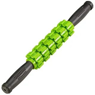 Relaxdays 8 x Faszien Massageroller mit Griff, Triggerpunkt Selbstmassage, Muskel Faszienroller Nacken, Rücken, Beine, schwarz-grün