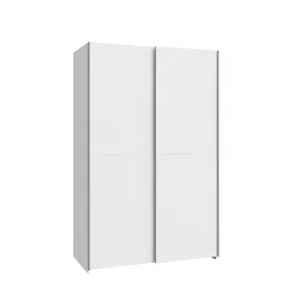 Forte Schwebetürenschrank Schach&Matt 120 x 190 cm Dekor Weiß