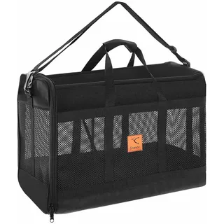 Granori Hundetasche 55x40x23 cm Flugzeug Hundetransporttasche/Hundetragetasche | Leichte Tiertransporttasche für Hund & Katze bis 15 kg | Große Tier Box Tasche für z. B. Eurowings & Lufthansa Flug