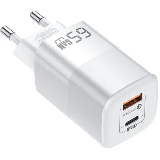 [GaN Tech] KUULAA 65 W 2-Port USB PD Ladegerät 65 W GaN PD30 W Typ-C Schnelllade-Wandladegerät Adapter EU-Stecker für iPhone 13 Pro für Samsung...