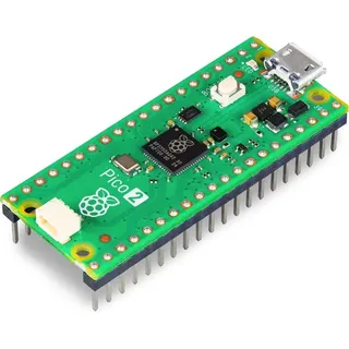 Raspberry Pi Pico 2, RP2350 Mikrocontroller-Board, mit Headern