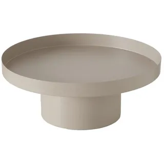 Boltze Deko-Tablett Ø 35 cm - Beige - Eisen - mit Standfuß