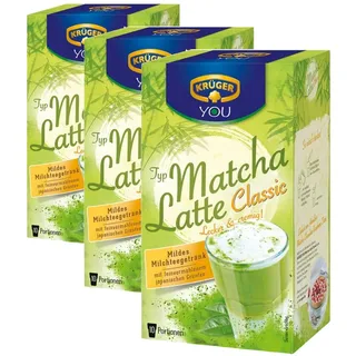 KRÜGER YOU Matcha Latte Classic 250g (10 x 25g Beutel) (Packung mit 3)