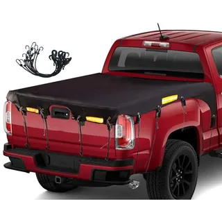 LUYSNDFG Pickup-Truck-Ladeflächenabdeckung für Ford Ranger 2023-2024-2025 T9, LKW-Bettabdeckung mit Bungee-Gurt LKW-Ladefläche Tarp Abdeckung Toldo de protección para Pickup,A L177*w185