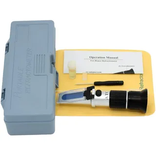FSRTOP IMKER Honig REFRAKTOMETER WASSERGEHALT 10% - 30% AUFLÖSUNG Skala 0,1% HONIGFEUCHTE Bienen MIT ATC (AUTOMATISCHER TEMPERATURKOMPENSATION) 3015 MIT KALIBRIERFLÜSSIGKEIT