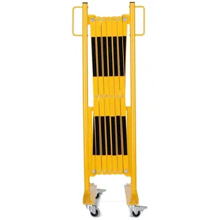 dancop Scherengitter, Rollen beidseitig, Breite 3.600 mm, schwarz/gelb