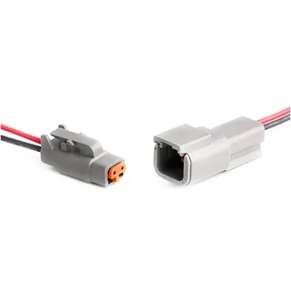 EVURU Deutsch DTM Stecker Kabelbaum DTM06-2 3 4 6 8 12S DTM04-2 3 4 6 8 12 Pin Autoelektronik wasserdicht versiegelt mit Kabel (Color : 2P, Size : 1 Pc with 15cm Wire)