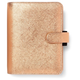 Filofax Saffiano Metallic Organizer Pocket Rose Gold