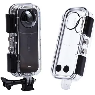 45M Tauchgehäuse für Insta 360 X5 Wasserdichtes Gehäuse Unterwasser Schutzhülle, Unsichtbare Tauchschale Unterwasser-Gehäuse Schutzgehäuse für Insta 360 X5 Zubehör (Glas)