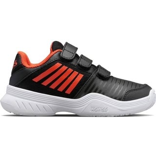 K-SWISS TENNIS COURT EXPRESS STRAP OMNI, Jet Black/Spicy Orange/White, 33 1⁄2