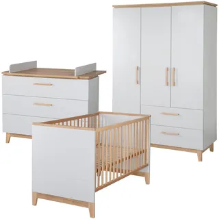 roba Kinderzimmer Caro breit  3-tlg. lichtgrau/goldeiche
