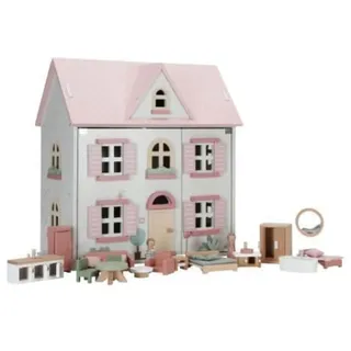 Little Dutch Holzpuppenhaus Little Dutch weiß rosa