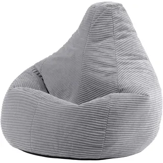 I.C.O.N. Icon Dalton Sitzsack Cord mit Füllung, Grau