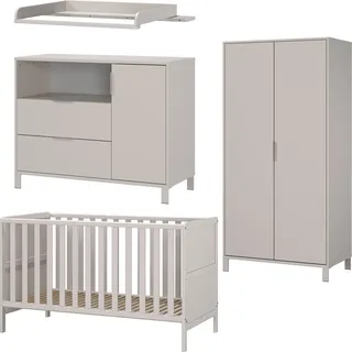 Germania Babymöbel-Set GERMANIA "GW-Alkmaar", braun (kaschmir), B:379cm H:180cm T:77cm, Holz teilmassiv, Holzwerkstoff, Metall, Schlafzimmermöbel-Sets, mit mitwachsendem Kinderbett