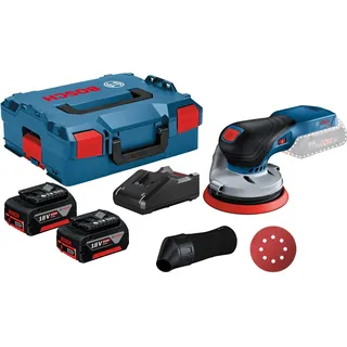 Bosch GEX 18V-125 inkl. 2x 4,0 Ah Akku + Ladegerät in L-Boxx