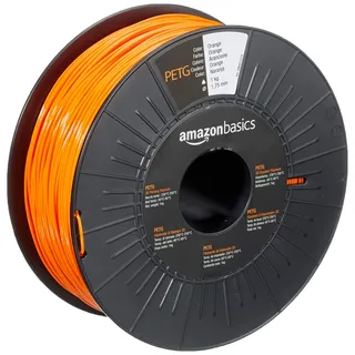 Amazon Basics 3D-Drucker-Filament aus PETG-Kunststoff, 1.75 mm, Orange, 1-kg-Spule