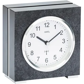 AMS Funktischuhr AMS "F5152", silber (schwarz, silberfarben), Tischuhren, Wohnzimmer, Esszimmer, Made in Germany