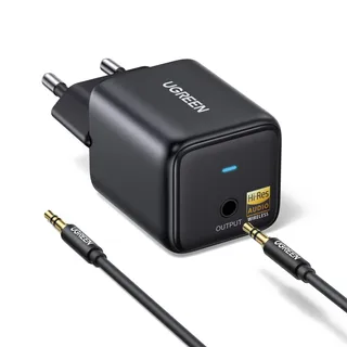 UGREEN LDAC Bluetooth Empfänger Bluetooth 6.0 Adapter Stereoanlage Receive | Plug und Play,3,5 mm AUX,Adapter für Stereoanlage,Verstärker und Lautsprecher,Dual-Gerätekopplung