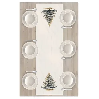 L'Essentiel Maison Tischläufer Weihnachten, Festliches Weihnachtsmotiv, 100% Polyester bunt