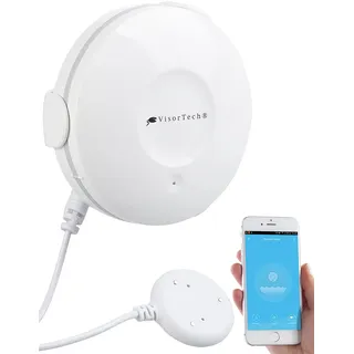 WLAN-Wassermelder, externer Sensor, App, bis 8 Jahre Batterie-Laufzeit
