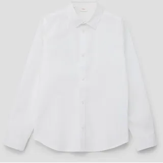 s.Oliver Popeline-Hemd aus Baumwollstretch - weiß - S