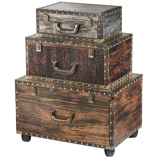 Kobolo Kofferkommode 55 x 66 x 40 cm braun