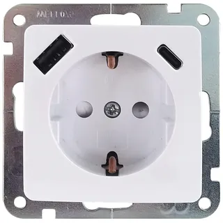 Unitec USB-Steckdose 1 St. Weiß