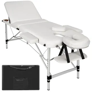 Tectake tectake® 3 Zonen Massageliege, Breite 61 cm, Polsterung 5 cm, mit Aluminiumgestell, 210 x 95 x 90 cm